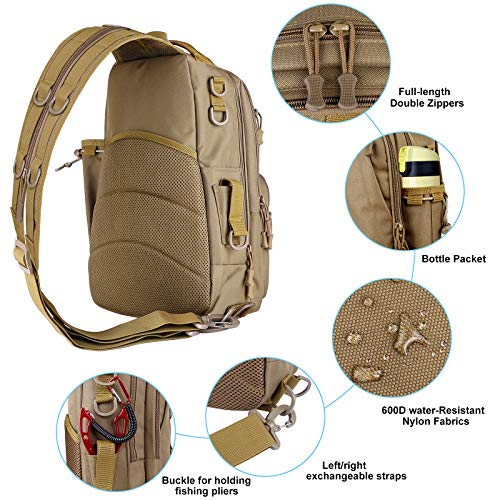 Image of PLUSINNO Fishing Backpack Tackle Bag, Water-Resistant Backpack with Rod Holder, Ideal Gifts for Men