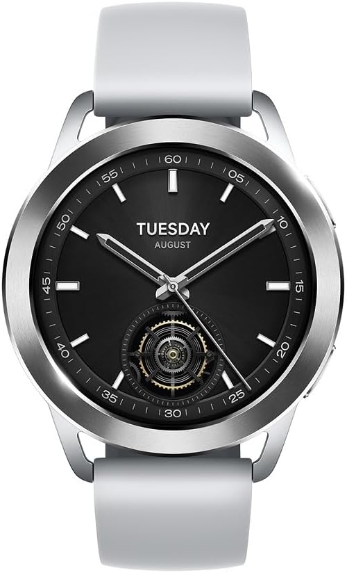 Xiaomi Watch S3, Interchangeable Bezel Design, Supports 150+ Sports Modes, Built-in L1+L5 Dual-Band GNSS, 1.43" Large AMOLED Display, Upgraded All-Round Health Monitoring, Silver