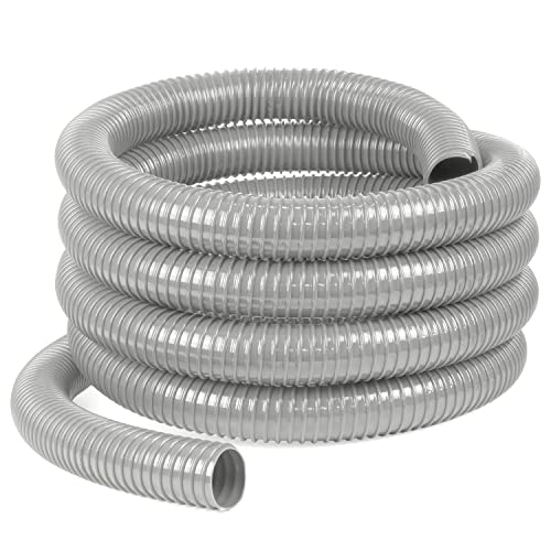 Moritz Tuyau d'évacuation - Diamètre : 20 mm x 2,5 m - Gris clair - Pour étang, camping, caravane, comptoir, fontaine, puits - Tuyau de vidange