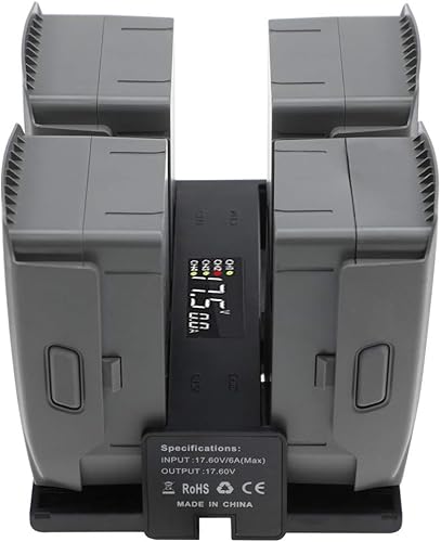 Hanatora Hub de carga de batería plegable 4 en 1 para DJI Mavic 2 Pro/Zoom/Enterprise Drone, múltiples accesorios de cargador con indicador de carga