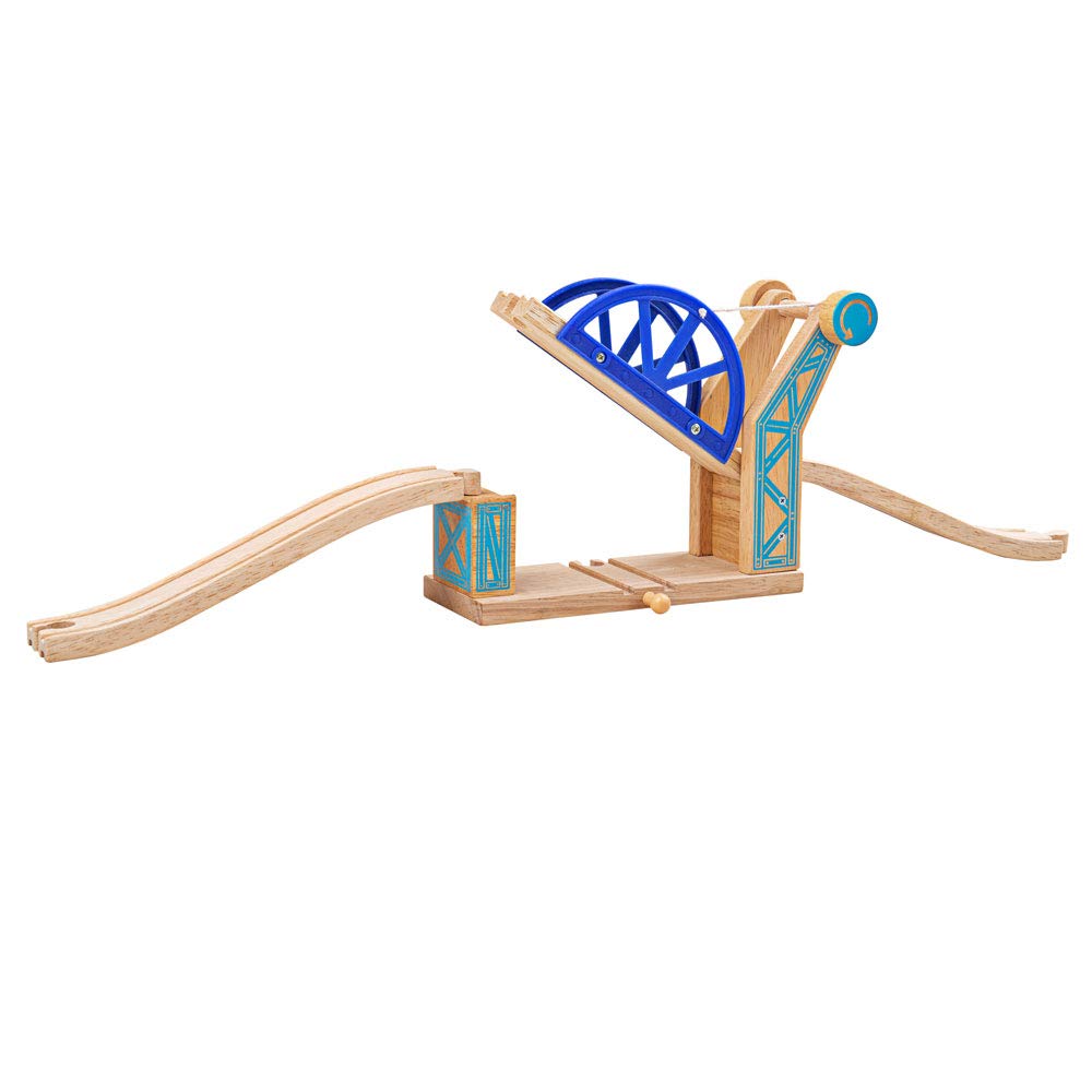Bigjigs Rail, Wooden Blue Suspension Bridge, Other Major Wood Rail Brands are Compatible