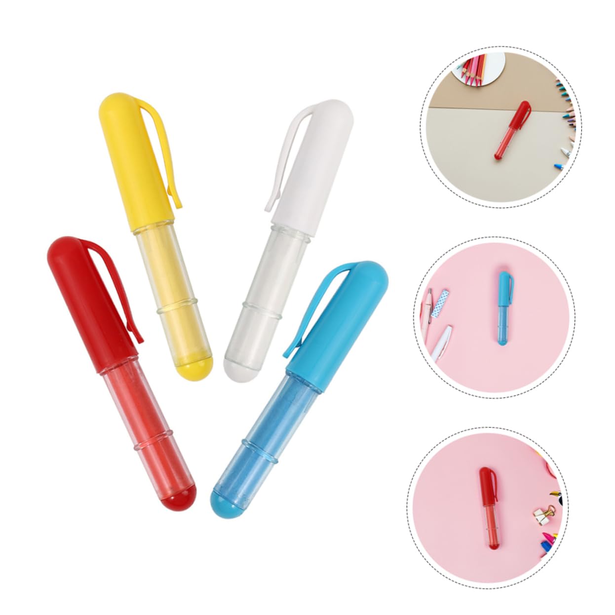 Uonlytech 4 Piezas Marcadores de Tiza de Tiza de Tela Lavable y Patchwork Accesorios Esenciales Manualidades