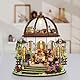 KBIBCK DIY Book Nook Kit DIY Gartenhaus Miniatur 3D Puzzle Buchstützen aus Holz DIY Miniatur Haus mit LED Leuchten Puppenhäuser Miniatur Haus Kit Modellbausätze für Erwachsene zum Bauen (Hängegarten)