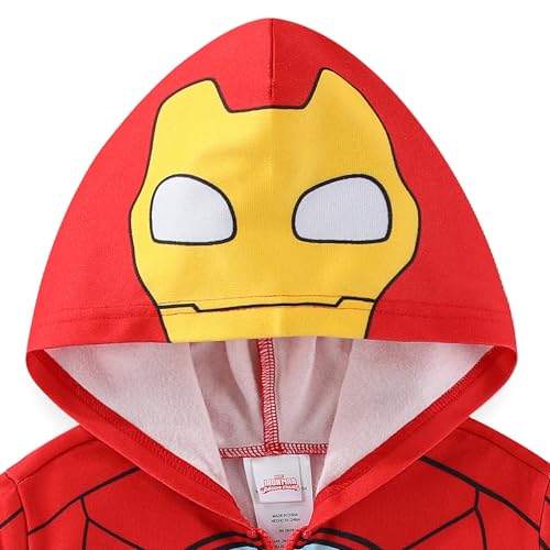 Marvel Iron Man and His Awesome Friends Boys Full Zip Up Hoodie for Toddler and Big Kids2