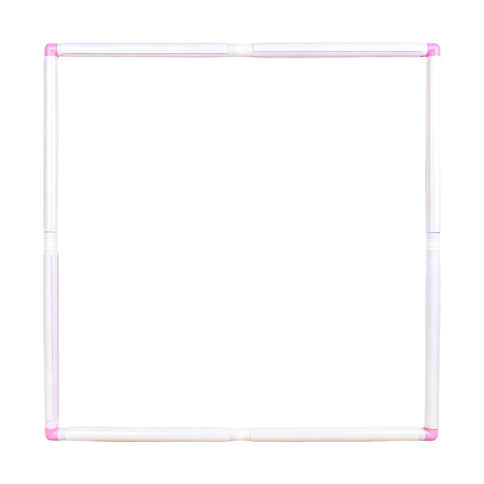 Yjcnelcr PVC Embroidery Frame Multipurpose Clip on Embroidery Hoop Easy to Assemble for Stitching Needlework Craft Large Frame