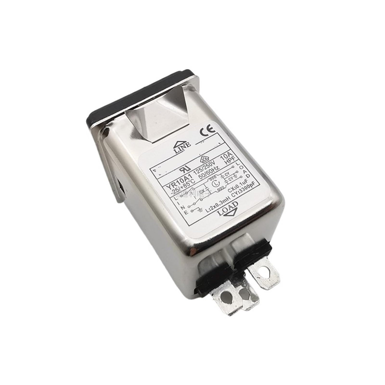 Netzfilter YR10A1 einphasig 220V 10A Steckdose mit Schalter Entstörfilter