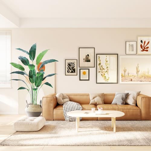 Artificial Bird of Paradise Plant 6FT(72in) Fake Palm Tree for Indoor Outdoor Modern Decor Faux Plants for Home Office Perfect Housewarming Gift with 17 Trunks Faux Leaves