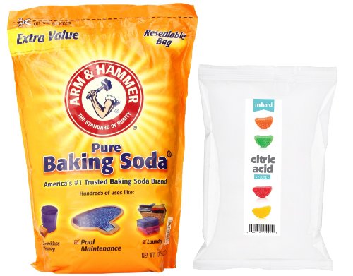 ARM & HAMMER Baking Soda - 13.5 lb. bag and MILLIARD 100% Pure Food Grade Citric Acid - 5 lb. bag (Variety Pack)