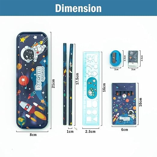 Image of Pack of 6 Sets | Space Theme Stationery Set for Kids Party | Best Birthday Return Gifts in Bulk for Boys & Girls Age 3 to 10