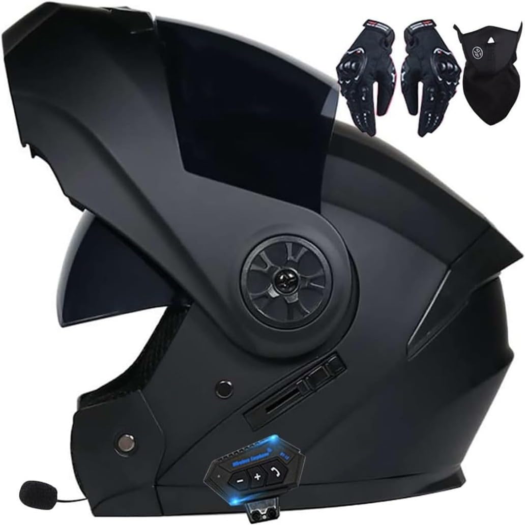 Casco Integrato Apribile Con Bluetooth Casco Moto Modulare Bluetooth Omologati ECE Caschi Modulari Per Uomo Donna Con Doppia Visiera