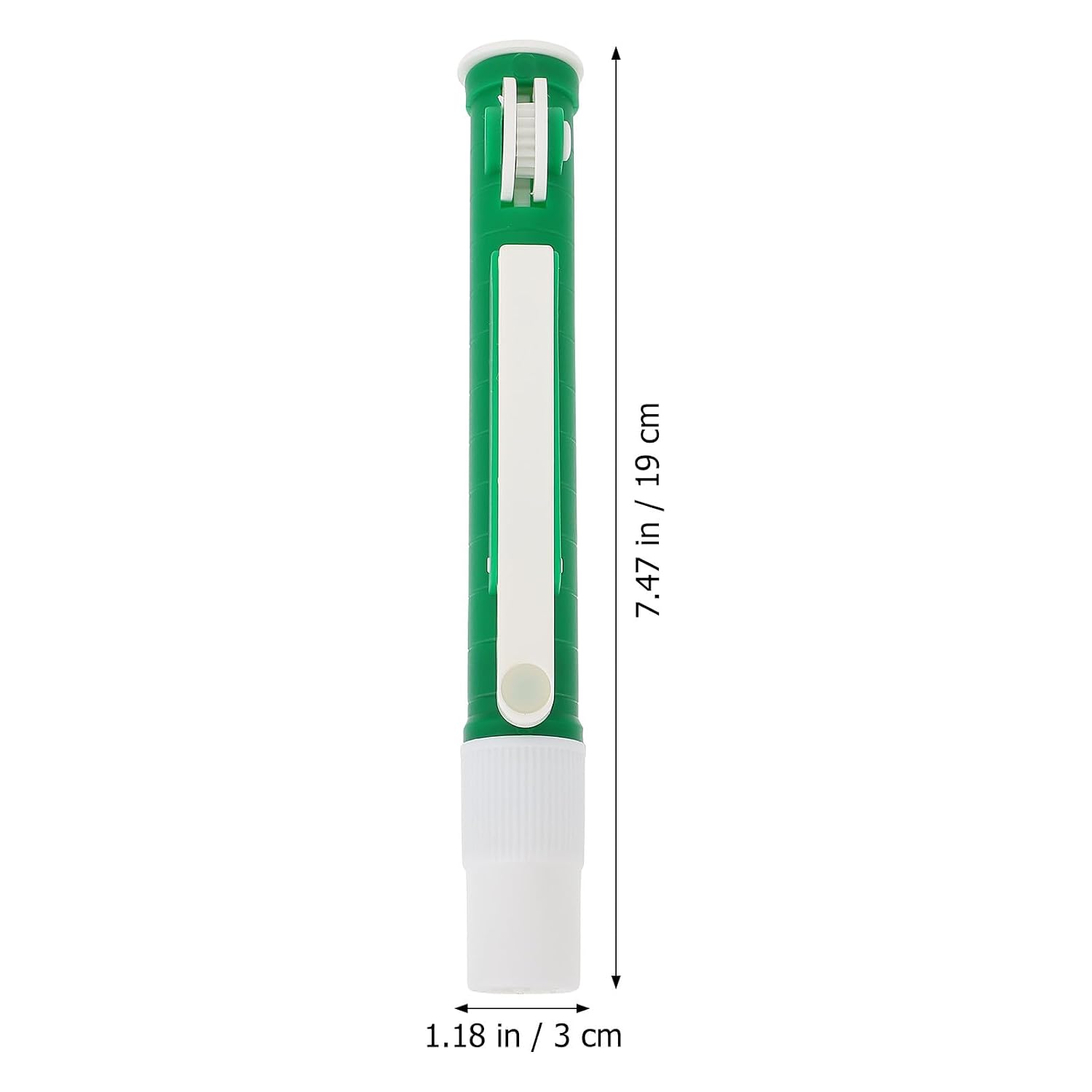 Yardwe Manual Plastic Laboratory Pipette Pump 10ml Liquid Transfer Tool for Scientific Labs with Green Body, Handheld Manual Pipettor Accessory for Precise Fluid Handling