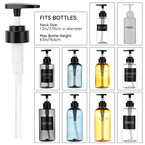 Lotion Dispenser Pump Head, Segbeauty 3 Pack Shampoo Shower Bottle Pump Replacement, Empty Refillable Bottle Tube Pump Top for Soap Conditioner Lotion Body Wash Bathroom Kitchen2