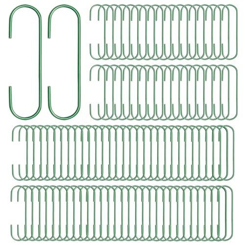 Quacc 100 PCS Green Bauble Hooks Metal Ornament Hooks for Christmas Tree Wreaths Home Kitchen Party...