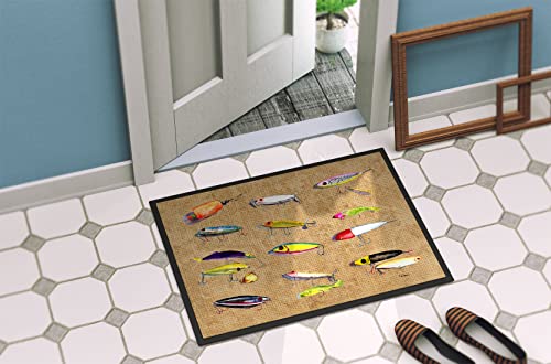 Leurres de pêche tapis imprimé multicolore pour entrée maison et extérieur