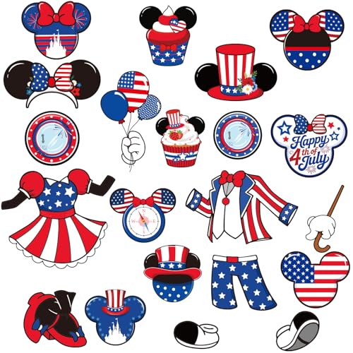 Set 16 imanes decorativos para puerta con temática 4 de julio