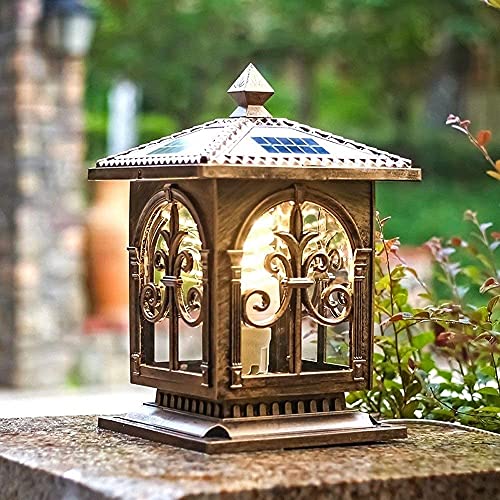 WYRKYP Plaza de la Lámpara de Pared Pilar Solar Poste de la Lámpara Solar Remoto Columna de Control Cerca Del Faro Al Aire Libre Llevó la Lámpara Poste de la Puerta de la Lámpara Villa Patio Antorcha