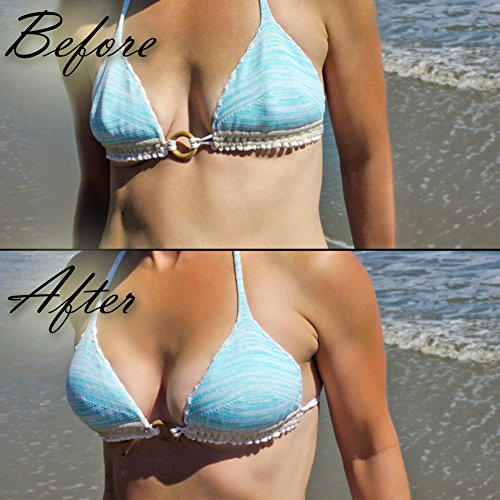 Double Scoop Triangle Bra & Swim Inserts, Sexy Colors + Free Double-Sided Tape, Mocha - A Cup - Thumbnail 2