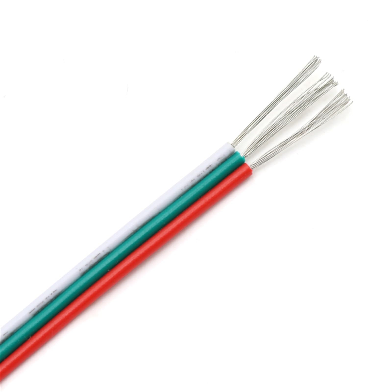 Stromkabel, 5050 RGB-Lichtkabel, 18AWG-Anschlusskabel, 5M/10M Elektrokabel, 2/3/4/5/6-poliges Kabel(3pin,5m)