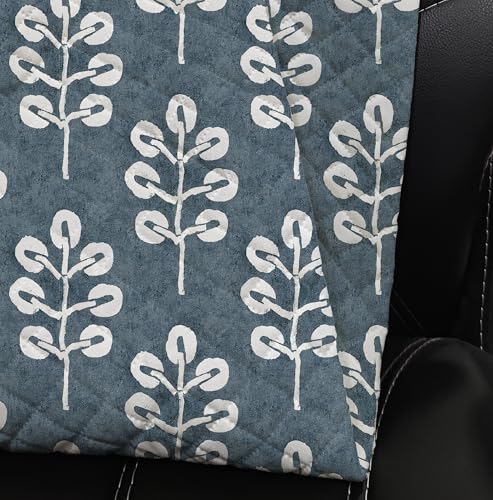 Image of Decorian Premium Soft Quilted Velvet Sofa Cover Mat, Sofa Seat Runner for Couch (Grey Tree, 3 Seater)
