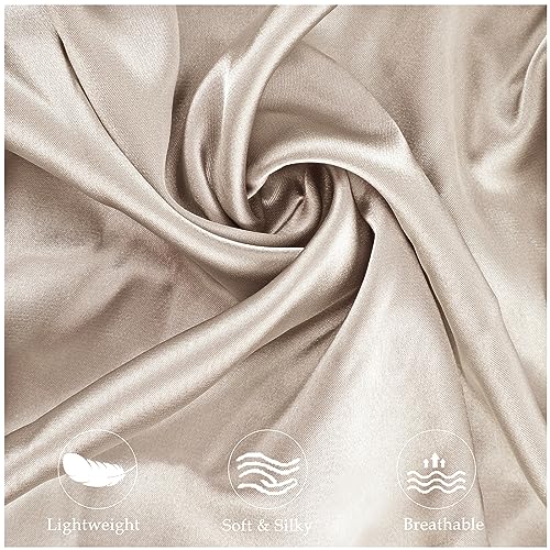 Image of Satin Pillowcase for Zelimun Cervical Pillow, Ergonomic Case, Smooth & Soft Sleeping Pillowcase, Champagne Pillow Cover with Zipper