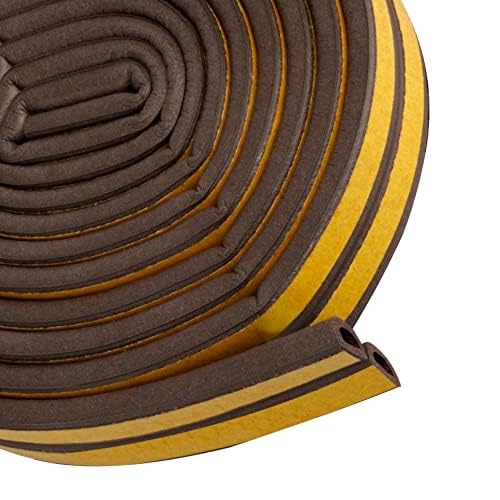 VAUGHN 1pc Vacuum Tech Door/Window Seal Tape for Perimeter, DIY 6M Self Adhesive, Soundproof & Weatherproof Strip, EPDM D Shape, 18Feet, Brown (B0DB8RSRBN) Amazon Price History, Amazon Price Tracker