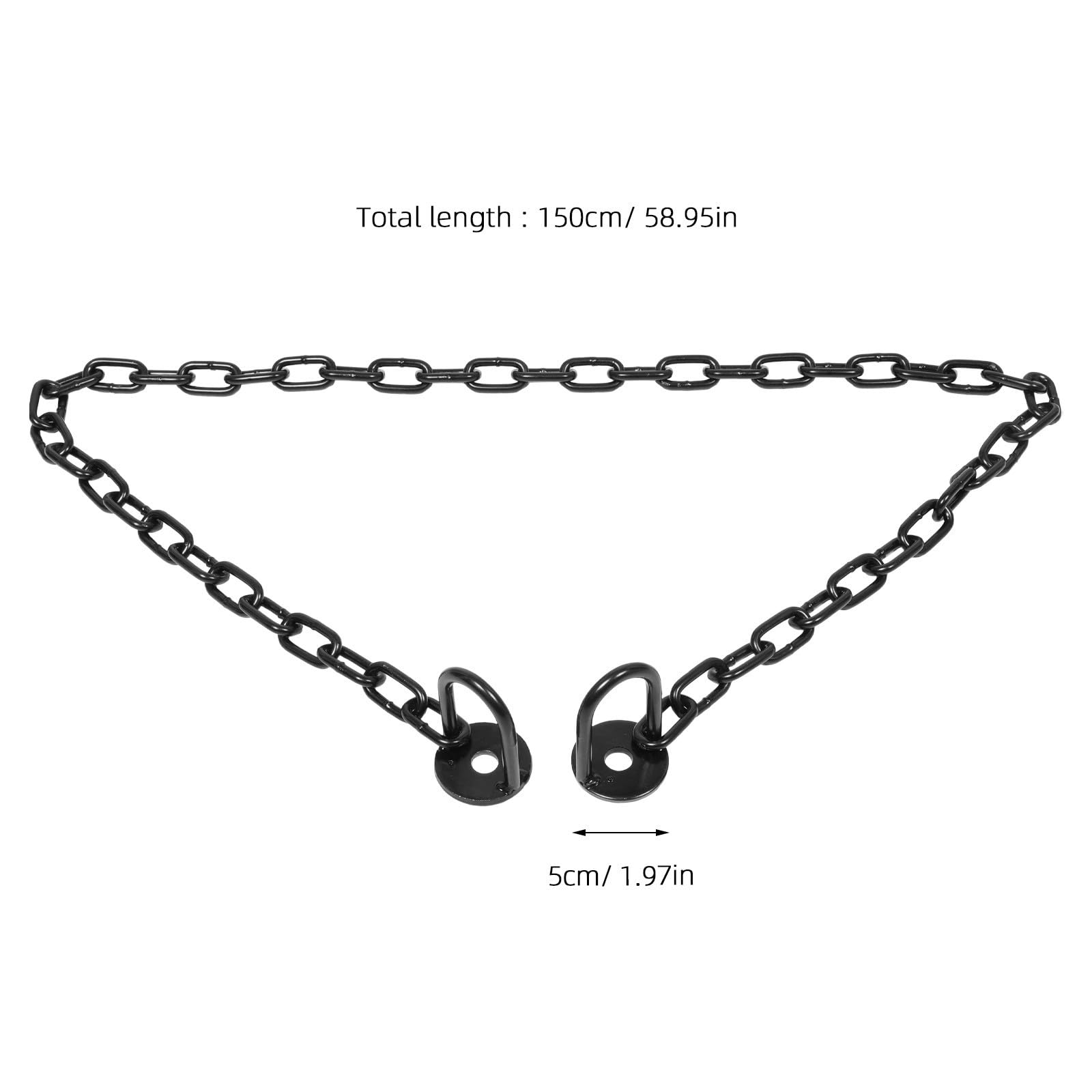 Verkehrskette 6mm Stahl, Schwarze Sicherheitsbarriere für Außeneingänge