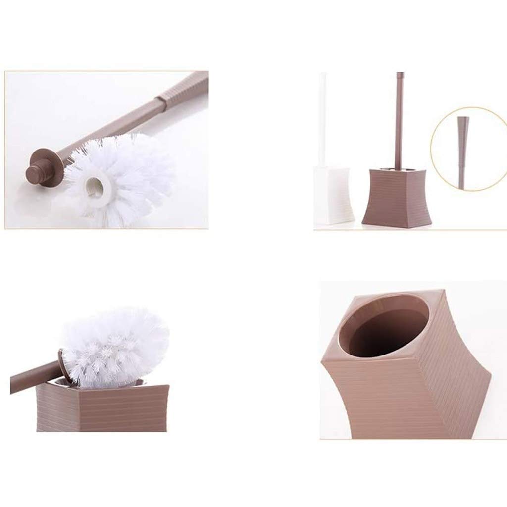 Set scopino per WC con Supporto - Scopino per WC Robusto e Antiscivolo e portaoggetti per Bagno - Scopino per WC con Staffa per Una Facile Pulizia