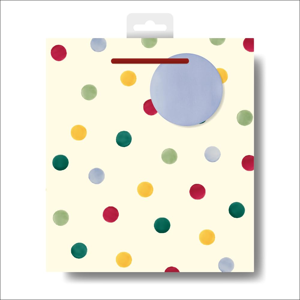 Emma Bridgewater Polka Dot Medium Gift Bag Gift Wrapping Accessory 613692 by Woodmansterne