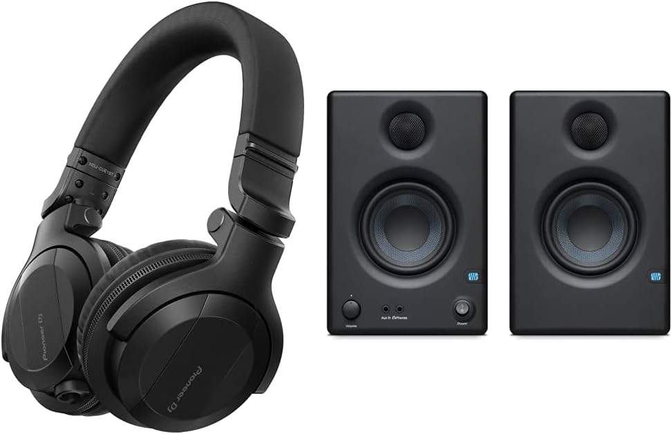 Pioneer DJ HDJCUE1BTK, DJ Headphones with Bluetooth, Black & PreSonus