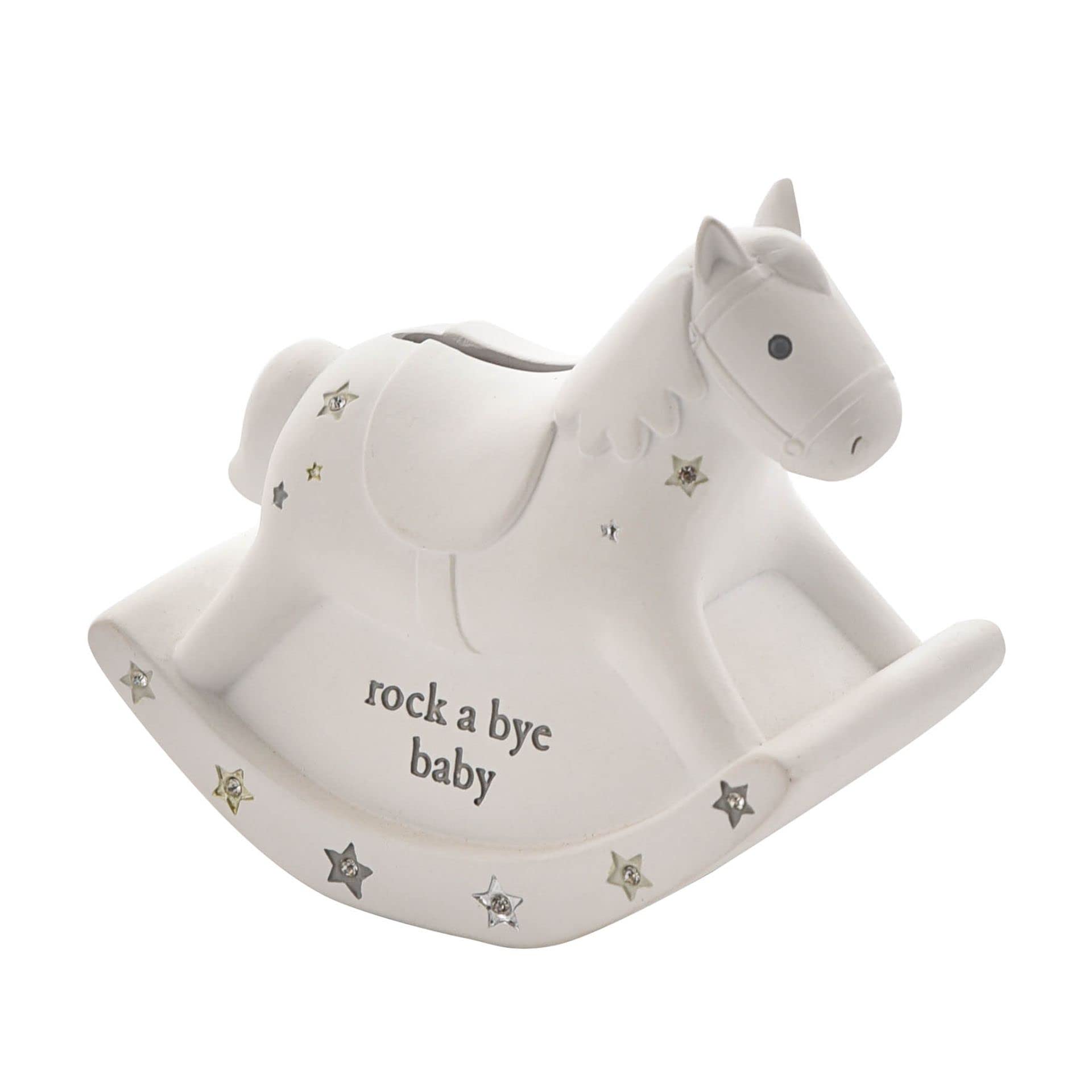 Widdop and CoBaby Rocking Horse Money Box by Bambino - White