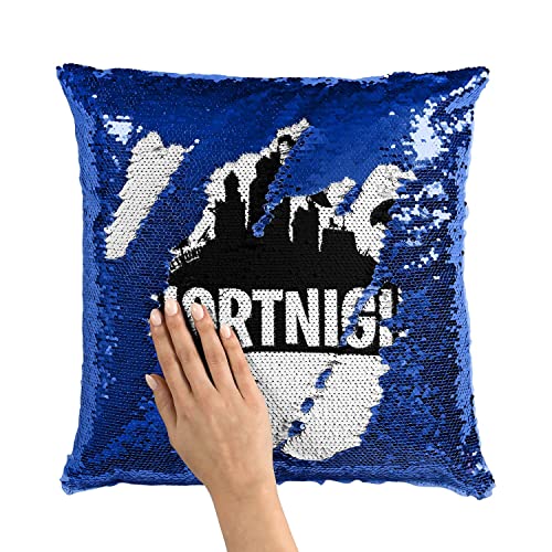 Coussin housse sequin bleu gaming pour canapé et chambre d'ado passionné - 3