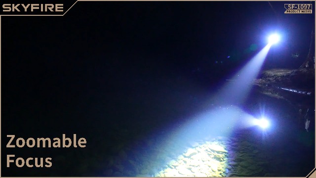 SKYFIRE LED Flashlight High Lumens,99000lm Super Bright Rechargeable Flashlight,Zoomable,Four Modes,Powerbank Waterproof Tactical Flash Light For Camping Essentials,Outdoor & Home Emergencies-No Lens - View #6