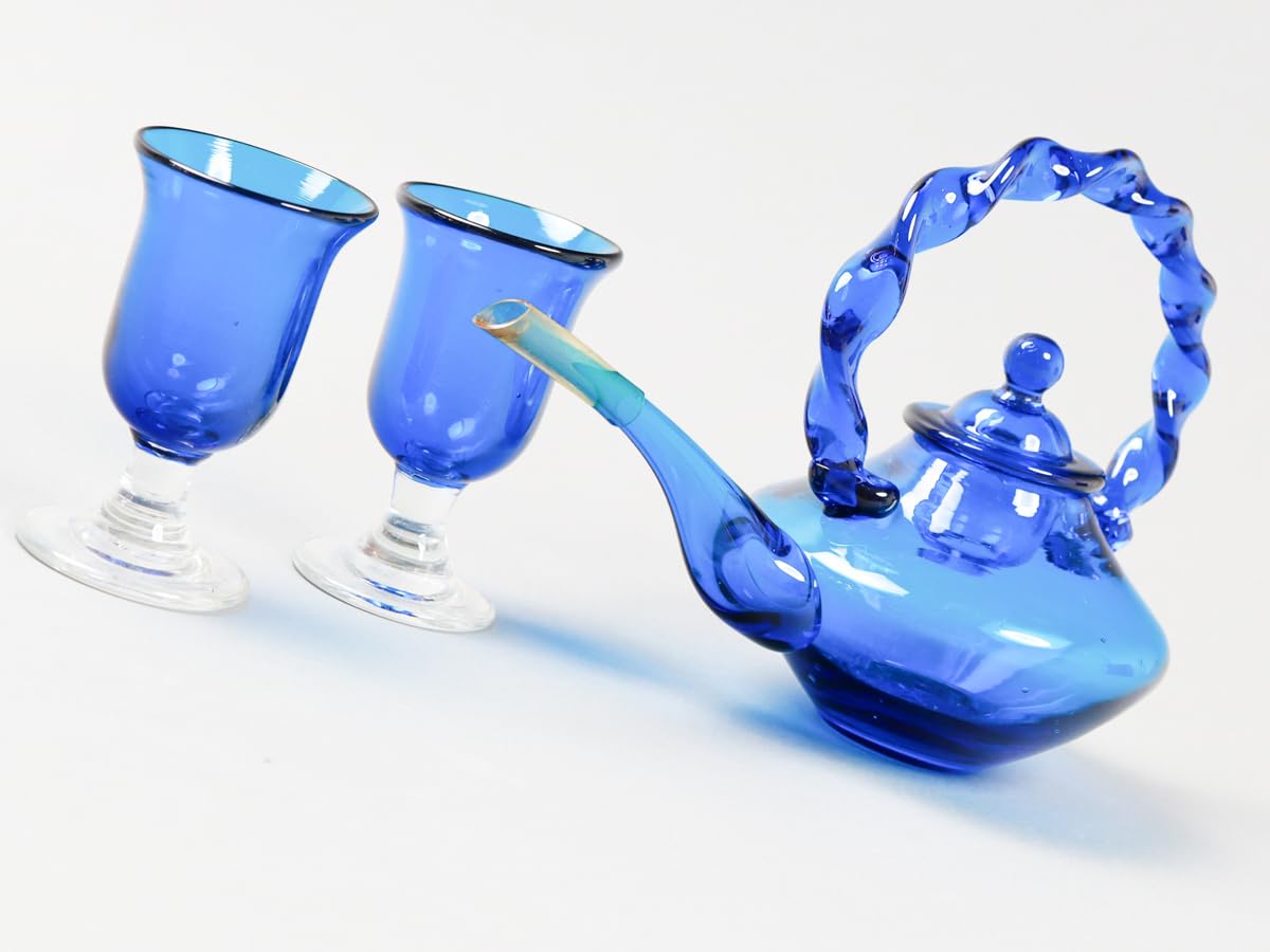 Amazon.co.jp: ノーブランド品長崎チロリセット九州工芸村瑠璃冷酒用 