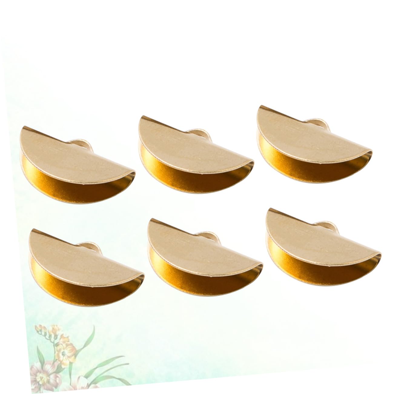 Uonlytech 2 Sätze Halbrunde Clip Tassel Clips Fächerförmige Schmuckverschlüsse Taschenbefestigungen Für Dekoration Goldene Zubehörteile Für Bastelprojekte 100 Stück * 2