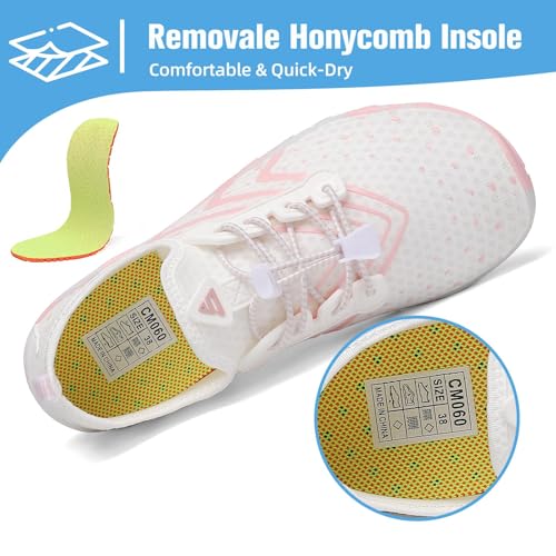 Image of Mishansha Water Shoes for Women Men, Quick-Dry Barefoot Swim Shoes with Drainage Holes, Lightweight Aqua Shoe for Beach Pool River Boating Yoga Walking