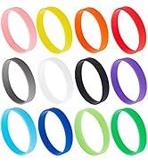 GORGECRAFT 36PCS 12 Colors Mini Silicone Rubber Bands 2-1/2 inch Elastic Rubber Wrapping Bands Th...