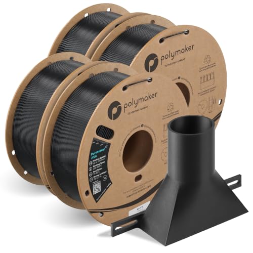 Polymaker ASA Filament Bundle 4KG Black*4, UV & Weather Resistant, 1.75mm