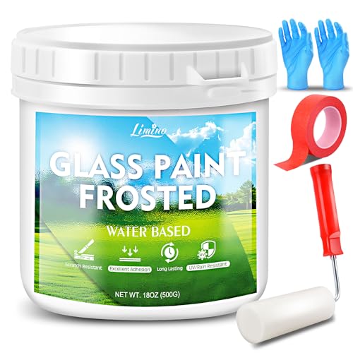 Milchglasfarbe - 500g Sichtschutzfolie für Fenster, UV-beständig und Wasserdicht, Mattglasfarbe für Badezimmer, Küche, Tür und Büro, Fenster, Mattglasoberflächen, Peep-Proof Sichtschutz Milchglasfolie