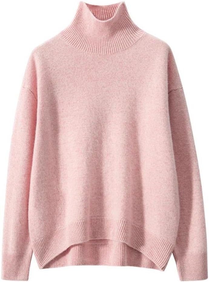Women's Cashmere High-Neck Loose Pullover Casual Sweater