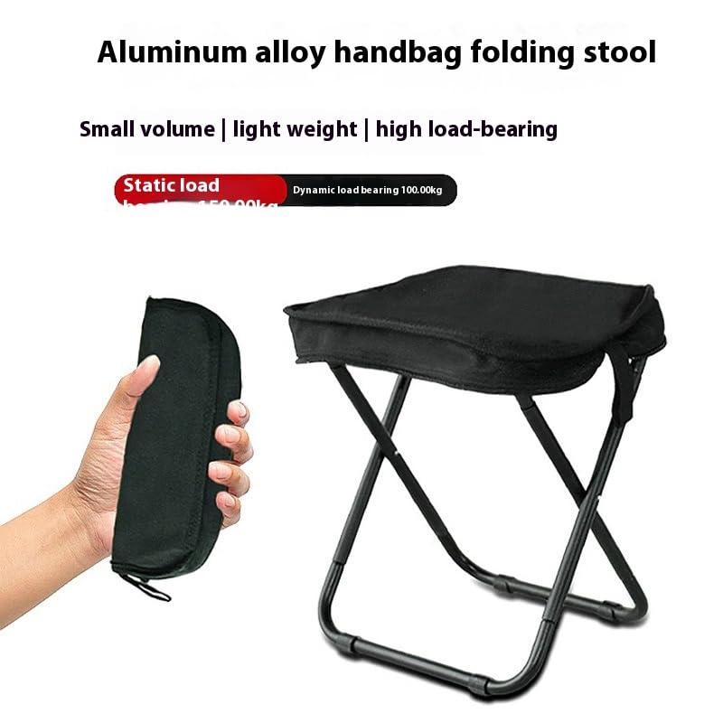 SZRUNZHU Camping Stool?Portable Foldable Shoulder Bag Stool Adult Collapsible Chairs for Fishing Outdoor Hiking 300 LBS Load