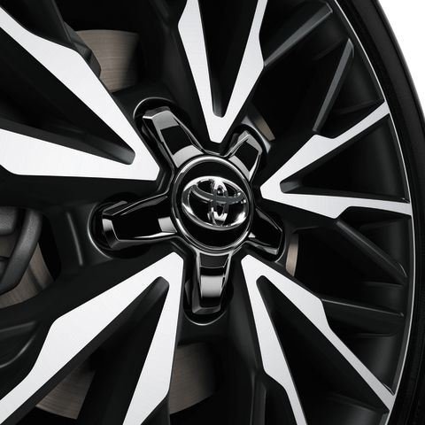 Véritable enjoliveur central Toyota C-HR - Noir brillant et chrome PW458-10000