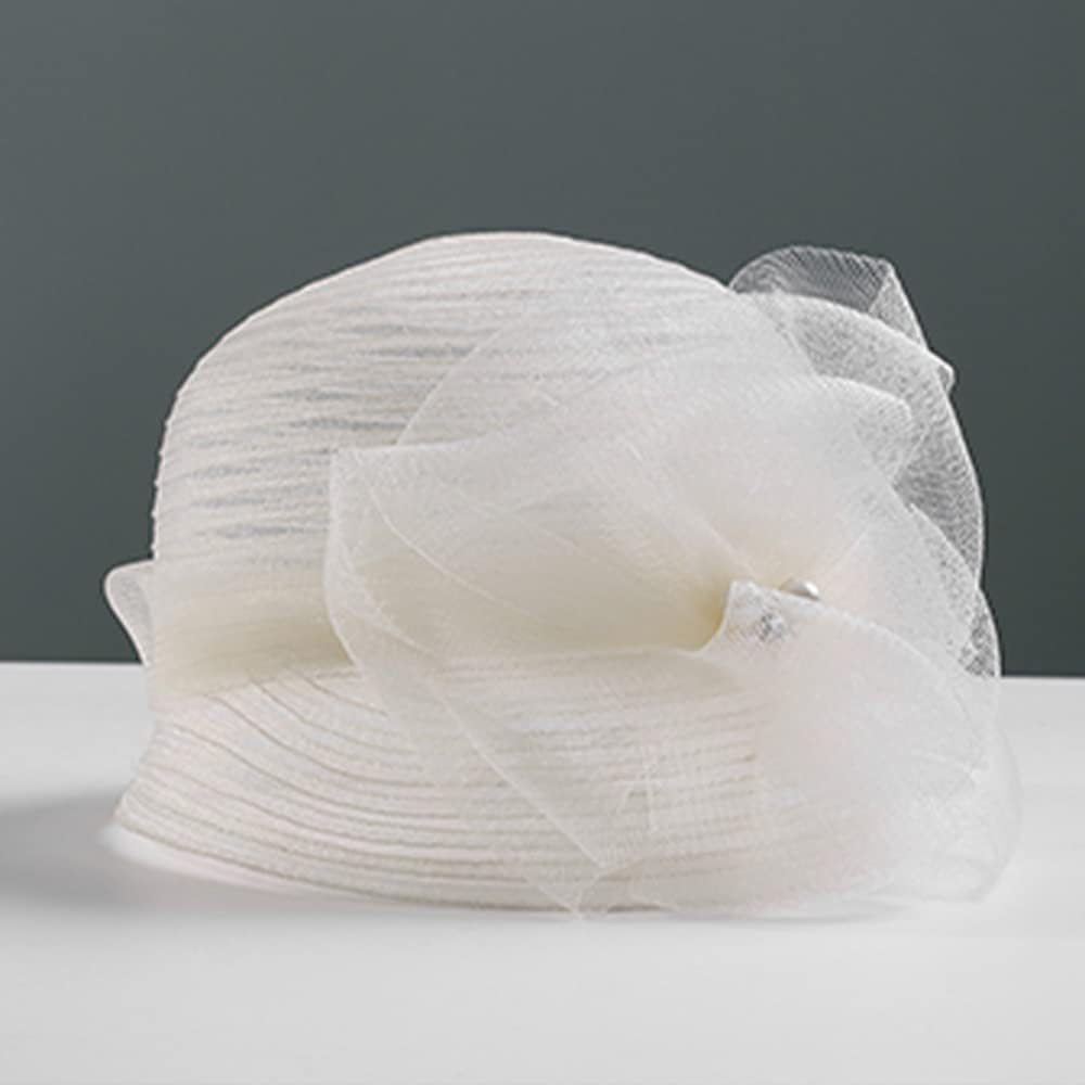 Kentucky Fascinators Hat with Flower Veil Wedding Pillbox Hats Pearl Rhinestone Women Cocktail Fedoras Derby Cap - Image 6