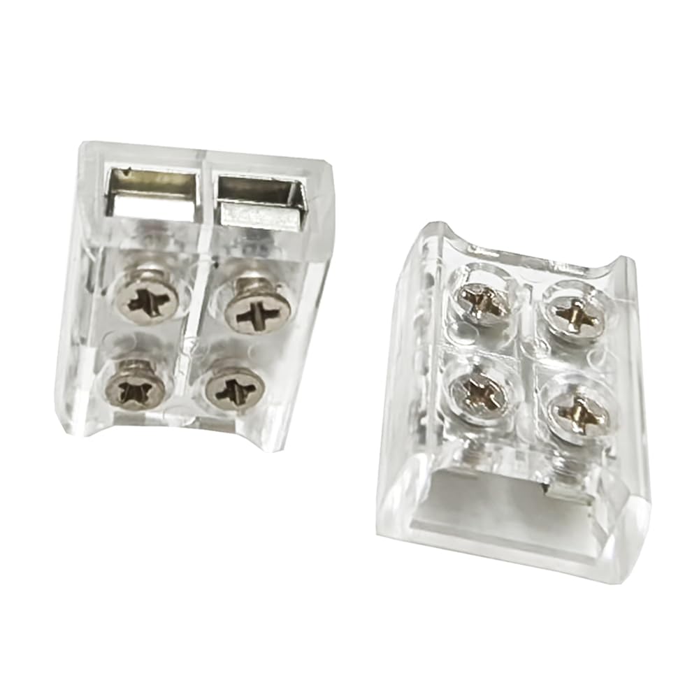 10pcs 2 Pin 10mm Led Connectors Strip to Wire Solderless Transparent LED Lights Connector Tighten Screw Lamp Strip Connectors for 5V 12V 24V COB SMD LED Lights - Image 2