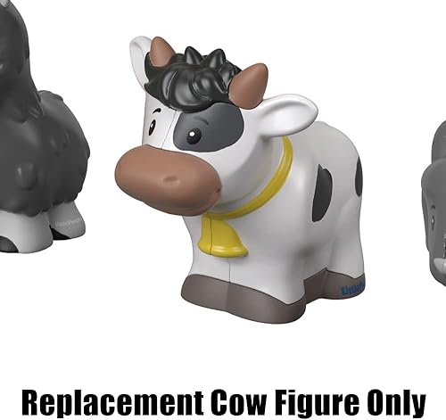 Miniatura 3 de Pieza de repuesto para el juego Fisher-Price Little People Farm Animal Friends - GFL21 ~ Figura de repuesto de vaca blanca