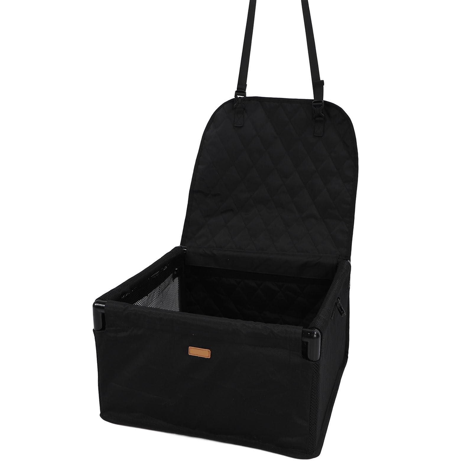 Coche para Perros, Malla Transpirable, Desmontable, Lavable, Multifuncional, Asiento Elevador para Perros con Cinturón de Seguridad para Pequeños, Medianos, Gatos, Cama de Viaje Portátil,