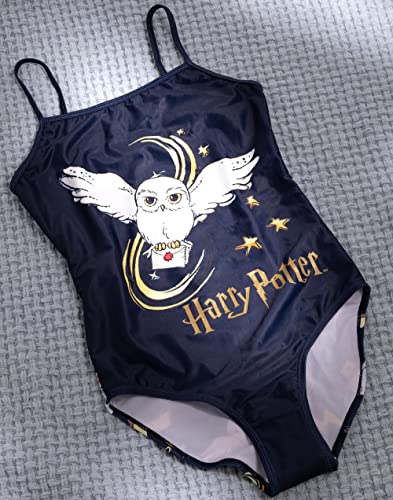 Harry Potter Swimsuits Girls Hogwarts Burgundy OR Navy Hedwig Swimwear2
