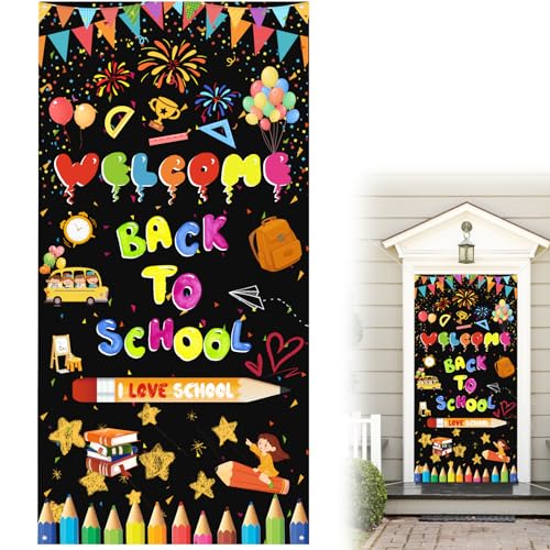 Welcome Back Decorations, Back to School Door Covers Decorative Welcome Back Classroom Door Decorations