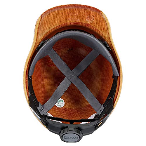 MSA 475395 Skullgard Cap Style Safety Hard Hat with Fas-Trac III Ratchet Suspension | Non-slotted Cap, Made of Phenolic Resin, Radiant Heat Loads up to 350F - Standard Size in Natural Tan