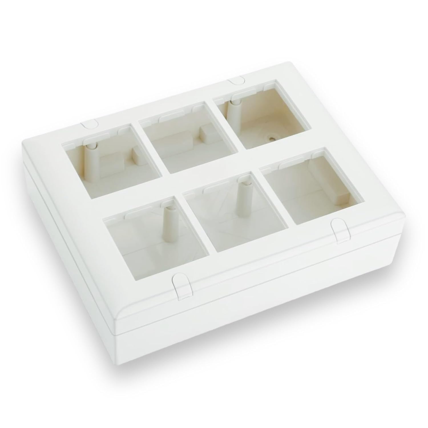Electrical Modular Gang Box Plastic Eco Friendly High Durability Polycarbonate Material Modular Surface Gang Box Module White Color white Pcs 1 (12M)-image-45