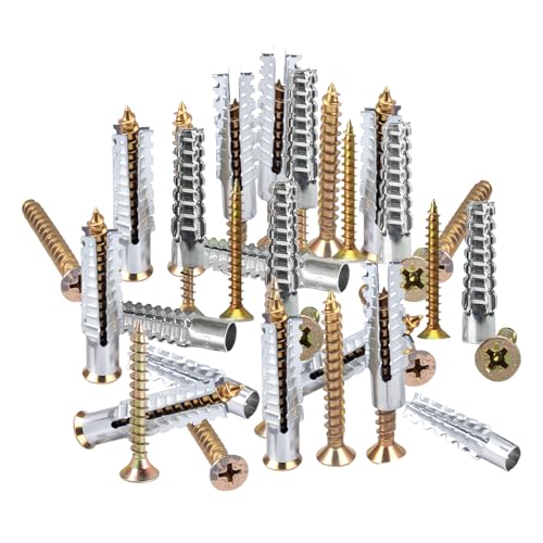 Tornillos para paneles de yeso | Fijaciones de pared para falsos techos,Tuercas de hardware para antenas estanterías chapado perforación montaje cuadros armarios estantes armario